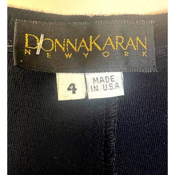 Donna Karen Vintage Jumpsuit Navy Blue Wool Jersey Halter Tie Plunging V-Neck, 4 - Picture 7 of 13